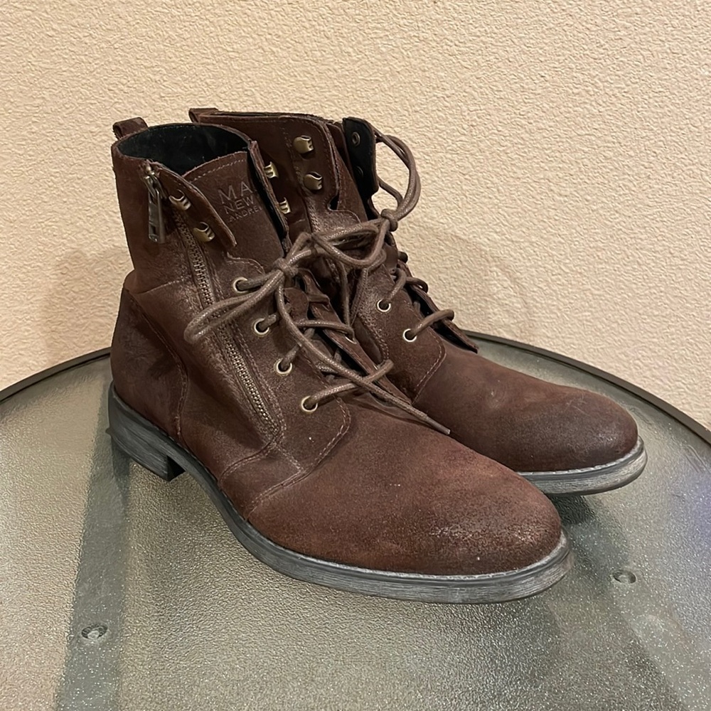 Men’s Marc New York Andrew Mark real leather/suede distressed boots. S…
